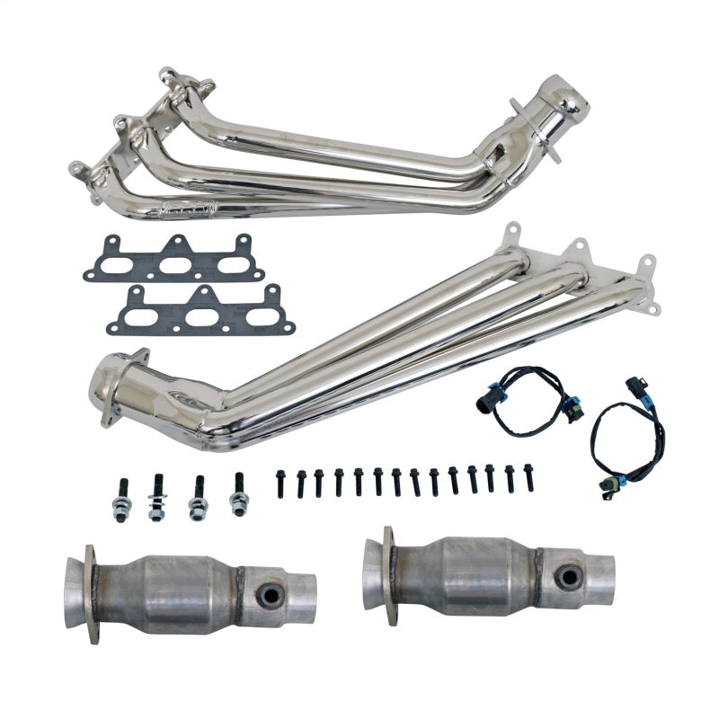 BBK 10-11 Camaro V6 Long Tube Exhaust Headers With Converters - 1-5/8 Chrome - B2B Diesel & Gas Service