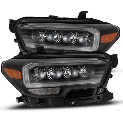 AlphaRex 16-20 Toyota Tacoma NOVA LED Projector Headlights Plank Style Black w/Activation Light - B2B Diesel & Gas Service