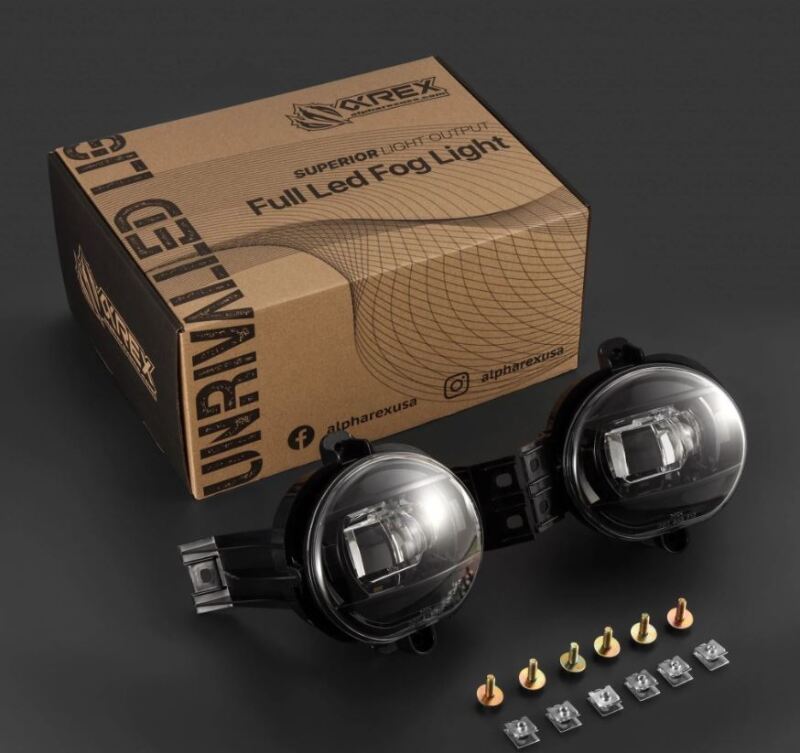 AlphaRex 02-08 Dodge Ram 1500/03-09 Ram 2500/3500 DoubleTap Dual Color LED Proj Fog Lights - Wt/Ambr - B2B Diesel & Gas Service