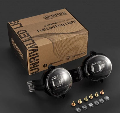 AlphaRex 02-08 Dodge Ram 1500/03-09 Ram 2500/3500 DoubleTap Dual Color LED Proj Fog Lights - Wt/Ambr - B2B Diesel & Gas Service