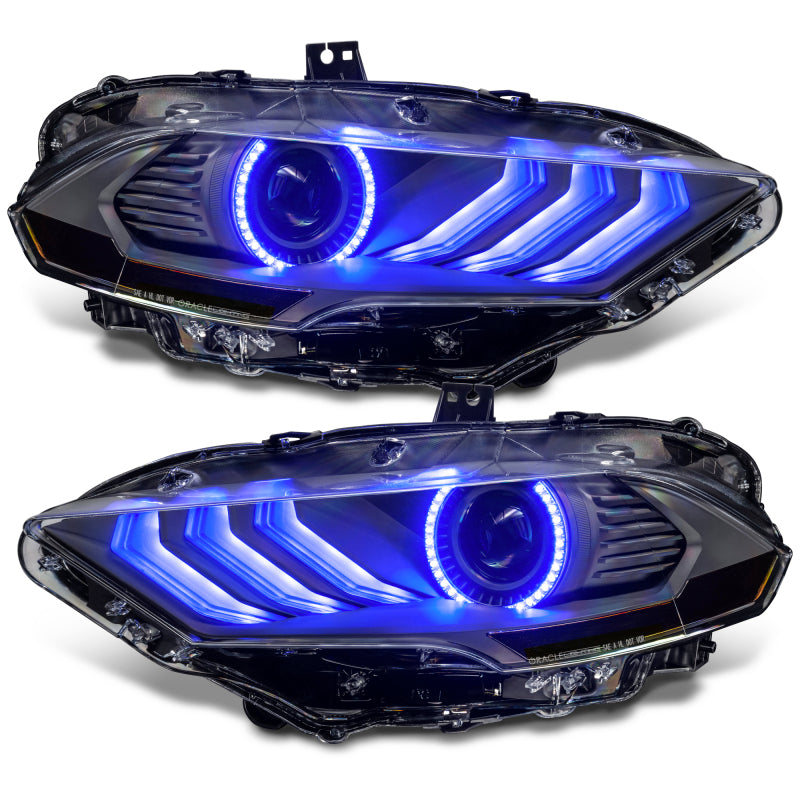 Oracle Lighting 18-23 Ford Mustang Dynamic ColorSHIFT LED Headlights - Black Series - B2B Diesel & Gas Service