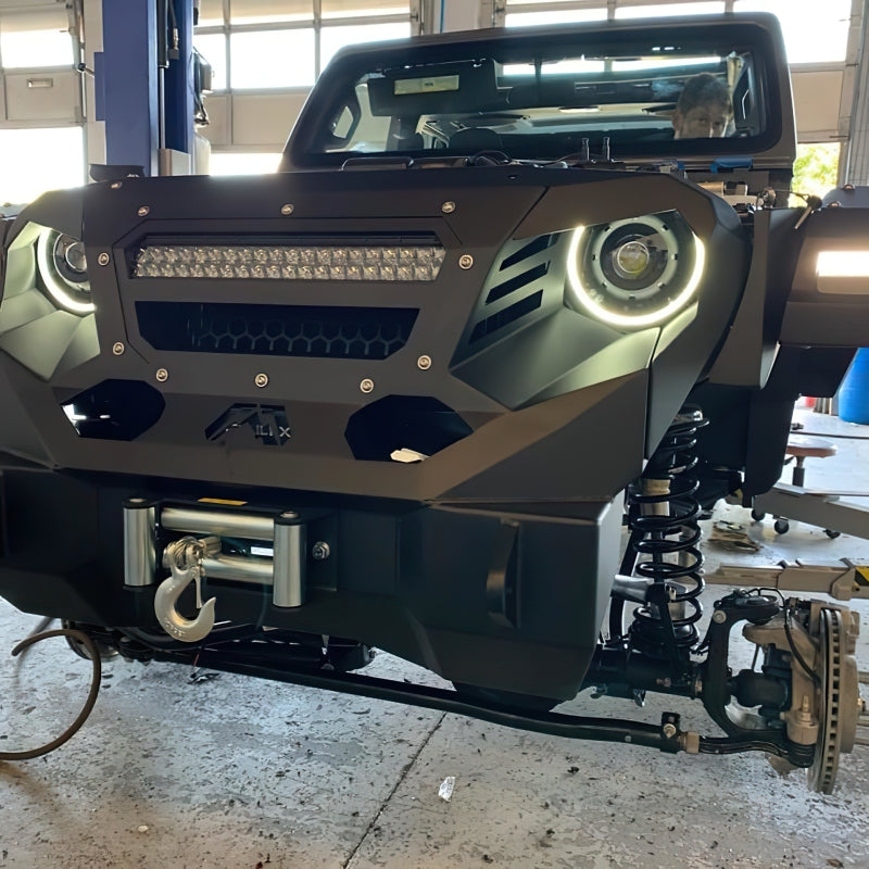 Oracle Jeep Wrangler JL Oculus Bi-LED Projector Headlights- Graphite Metallic - 5500K - B2B Diesel & Gas Service