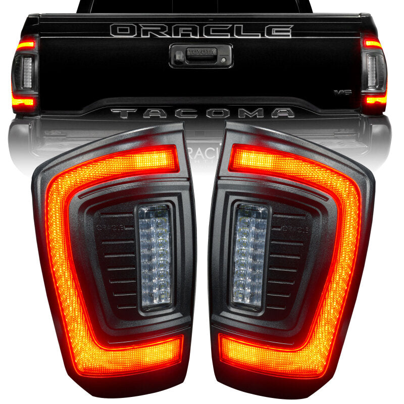 Oracle Lighting 16-23 Gen 3 Toyota Tacoma Black Series Flush Style LED Tail Lights - B2B Diesel & Gas Service