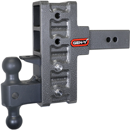 MEGA-DUTY 2.5" Shank 6" Offset Drop 3K TW 21K Hitch with Dual-Ball & Pintle Lock GH-924 - B2B Diesel and Gas Service