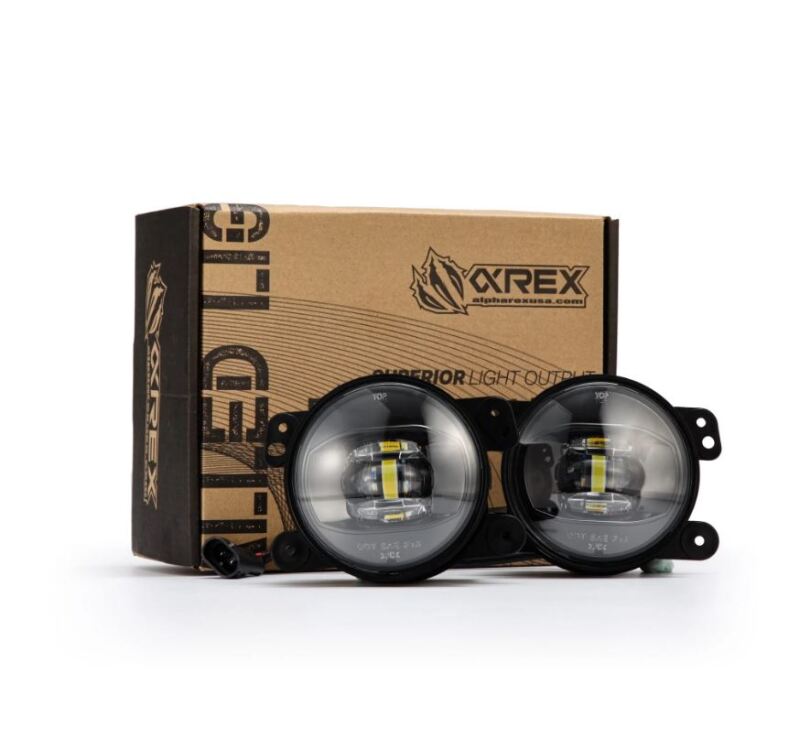 AlphaRex Universal Chrysler/Dodge/Hummer/Jeep DoubleTap Dual Color LED Proj Fog Lights - White/Amber - B2B Diesel & Gas Service
