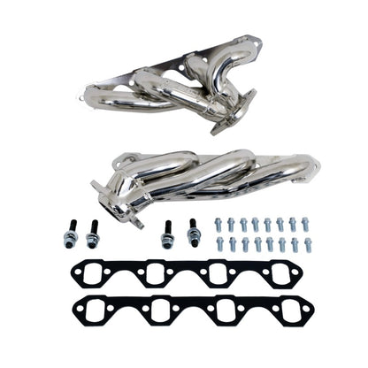 BBK 87-95 Ford F150 Truck 5.0 302 Shorty Unequal Length Exhaust Headers - 1-5/8 Silver Ceramic - B2B Diesel & Gas Service
