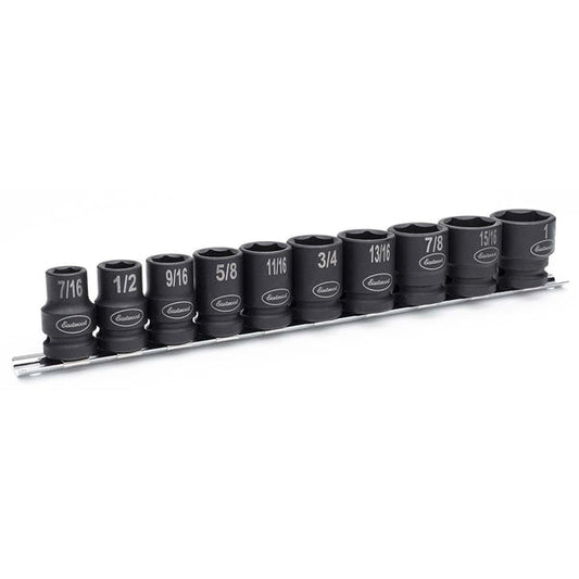 Eastwood 1/2 Inch SAE Shallow 10 Piece Impact Socket Set 