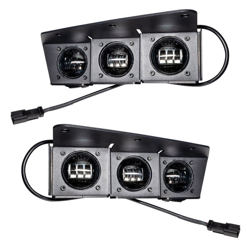 ORACLE Lighting 21-22 Ford Bronco Triple LED Fog Light Kit for Steel Bumper - White - B2B Diesel & Gas Service