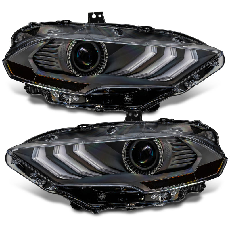Oracle Lighting 18-23 Ford Mustang Dynamic ColorSHIFT LED Headlights - Black Series - B2B Diesel & Gas Service