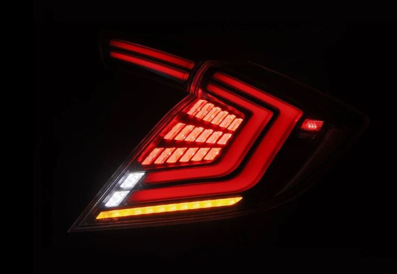 AlphaRex 16-21 Honda Civic Hatchback / Type-R FK8 Nova-Series LED Tail Lights (Pair) - Black - B2B Diesel & Gas Service