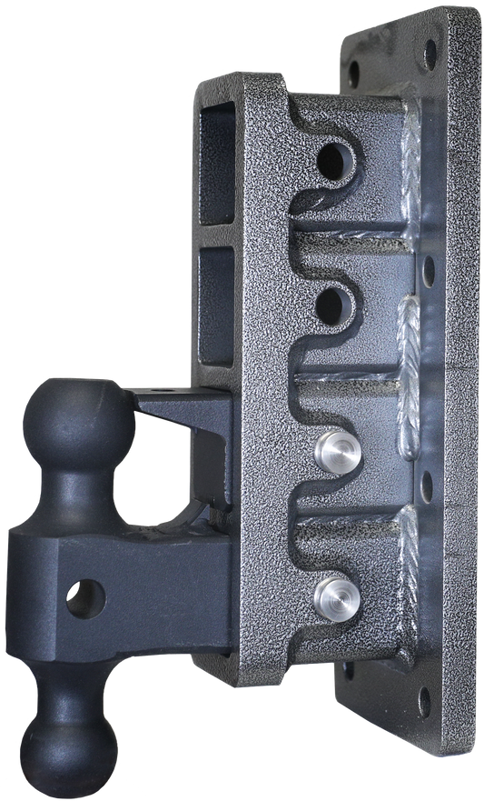 MEGA-DUTY 2.5" Bolt-On 9" Drop 3.5K TW 32K Hitch with Dual-Ball & Pintle Lock GH-3024 - B2B Diesel and Gas Service