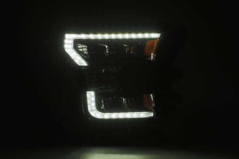 AlphaRex 17-20 Ford Raptor NOVA LED Proj Headlights Plank Style Alpha Black w/Activ Light/Seq Signal - B2B Diesel & Gas Service