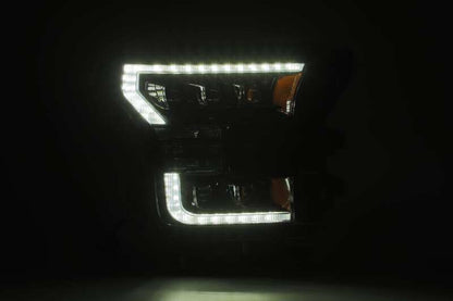 AlphaRex 17-20 Ford Raptor NOVA LED Proj Headlights Plank Style Alpha Black w/Activ Light/Seq Signal - B2B Diesel & Gas Service