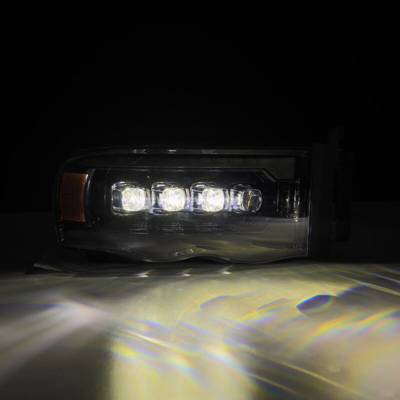 AlphaRex 02-05 Dodge Ram 1500 NOVA LED Proj Headlights Alpha Black w/Activ Light/Seq Signal - B2B Diesel & Gas Service