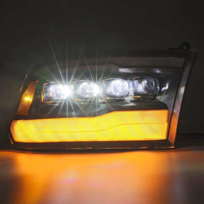 AlphaRex 09-18 Dodge Ram 1500HD NOVA LED Projector Headlights Plank Style Design Alpha Black w/DRL - B2B Diesel & Gas Service