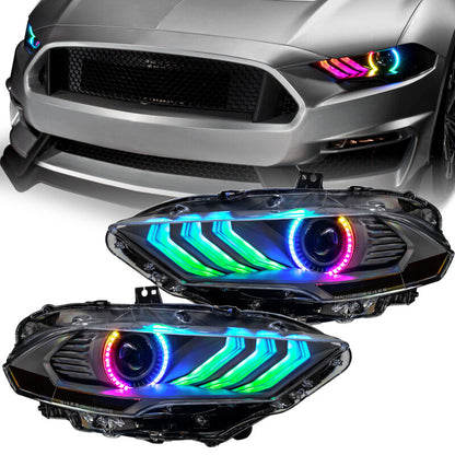 Oracle Lighting 18-23 Ford Mustang Dynamic ColorSHIFT LED Headlights - Black Series - B2B Diesel & Gas Service