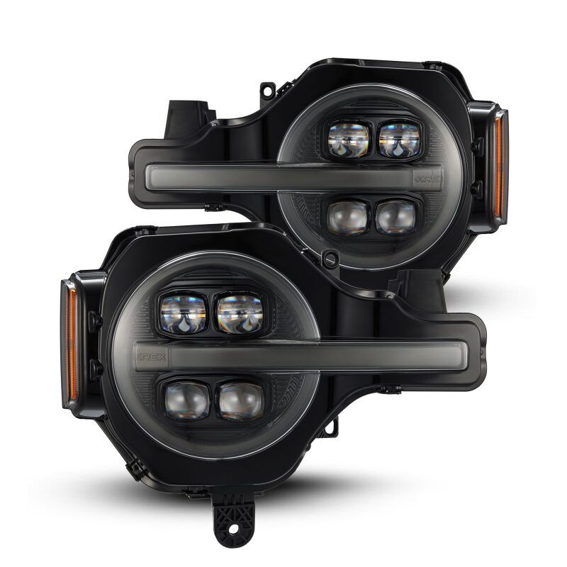AlphaRex 21-23 Ford Bronco NOVA LED Proj Headlights Alpha-Black w/Activ Light/Seq Signal/DRL - B2B Diesel & Gas Service