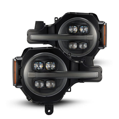 AlphaRex 21-23 Ford Bronco NOVA LED Proj Headlights Alpha-Black w/Activ Light/Seq Signal/DRL - B2B Diesel & Gas Service