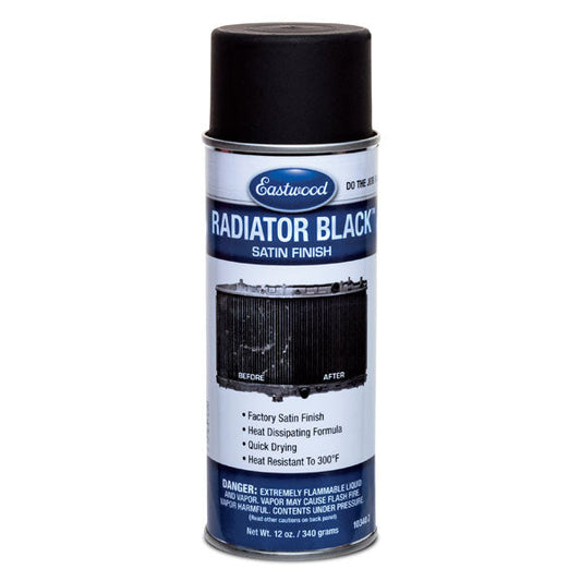 Radiator Black Paint Satin 12oz Aerosol - 10340Z 