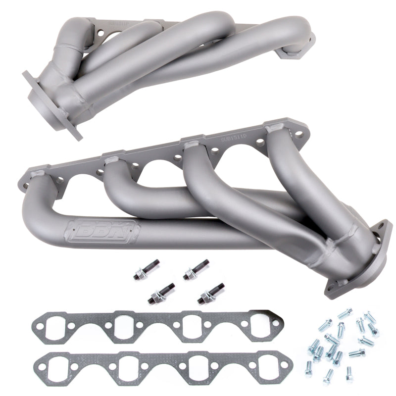 BBK 79-93 Mustang 351 Swap Shorty Unequal Length Exhaust Headers - 1-5/8 Titanium Ceramic - B2B Diesel & Gas Service