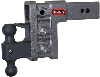 MEGA-DUTY 3" Shank 6" Drop 3.5K TW 32K Hitch with Dual-Ball & Pintle Lock GH-1723 - B2B Diesel and Gas Service