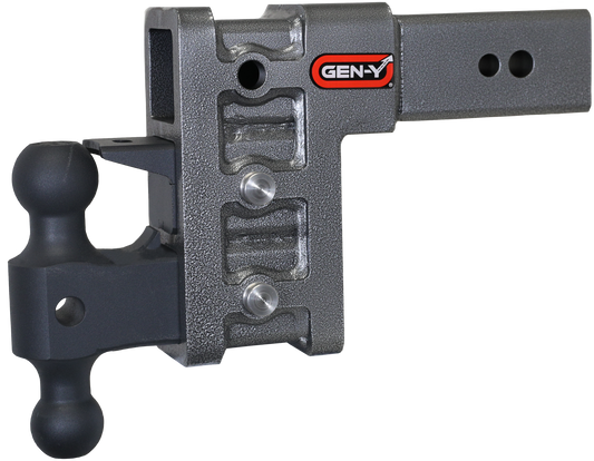 MEGA-DUTY 3" Shank 6" Drop 3.5K TW 32K Hitch with Dual-Ball & Pintle Lock GH-1723 - B2B Diesel and Gas Service