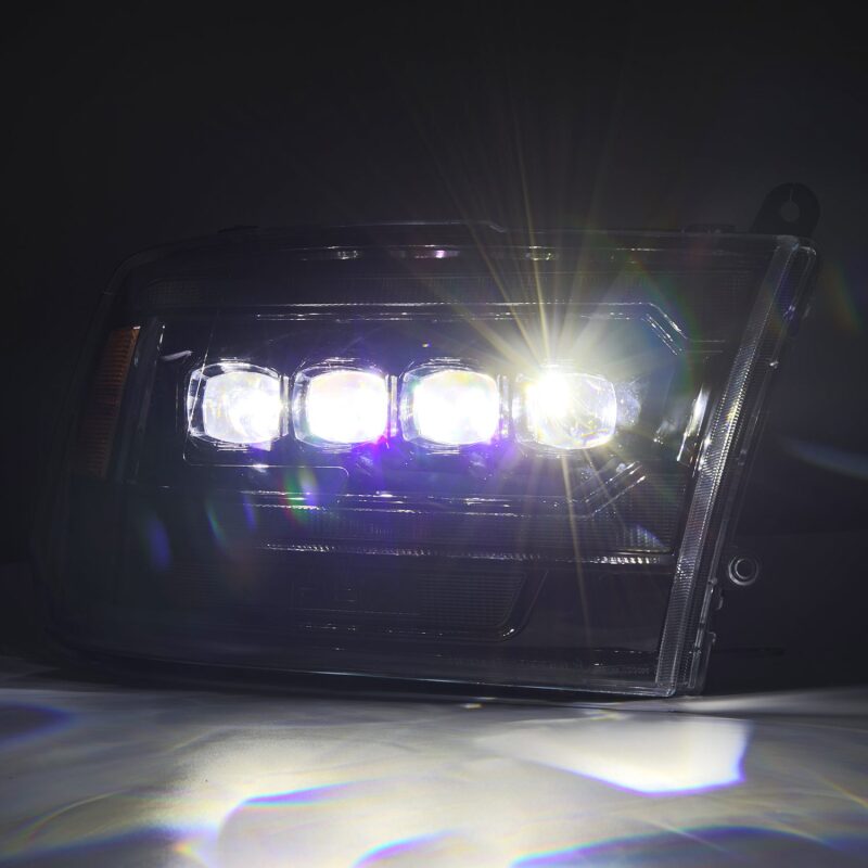 AlphaRex 09-18 Ram 2500 NOVA LED Proj Headlights Plank Style Alpha Blk w/Activ Light/Seq Signal/DRL - B2B Diesel & Gas Service
