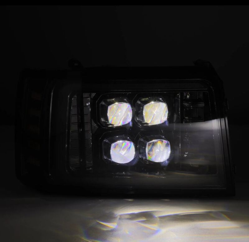AlphaRex 92-96 Ford F-Series/Bronco NOVA-Series LED Proj Headlight Alpha-Bk w/Actv Light SS & SBDRL - B2B Diesel & Gas Service