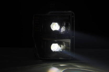 AlphaRex 08-10 Ford F250-550 LUXX-Series LED Projector Headlights Alpha-Blk w/Activ Light/Seq Signal - B2B Diesel & Gas Service