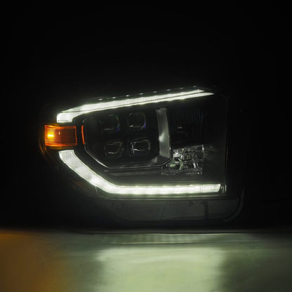 AlphaRex 14-21 Toyota Tundra NOVA-Series LED Proj Headlights Alpha-Blk w/Actv Light & Seq. Sig + DRL - B2B Diesel & Gas Service