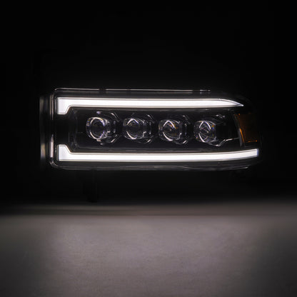 AlphaRex 94-01 RAM 1500 NOVA LED Proj Headlights Alpha-Blk w/Activ Light/Seq Signal/SB DRL - B2B Diesel & Gas Service