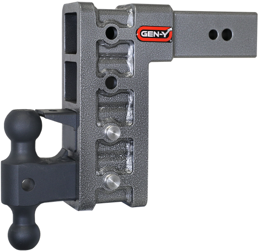 MEGA-DUTY 3" Shank 9" Drop 3.5K TW 32K Hitch with Dual-Ball & Pintle Lock GH-1724 - B2B Diesel and Gas Service