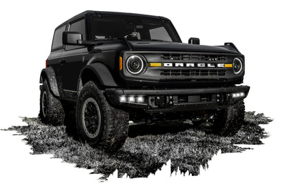 ORACLE Lighting 21-22 Ford Bronco Triple LED Fog Light Kit for Steel Bumper - White - B2B Diesel & Gas Service