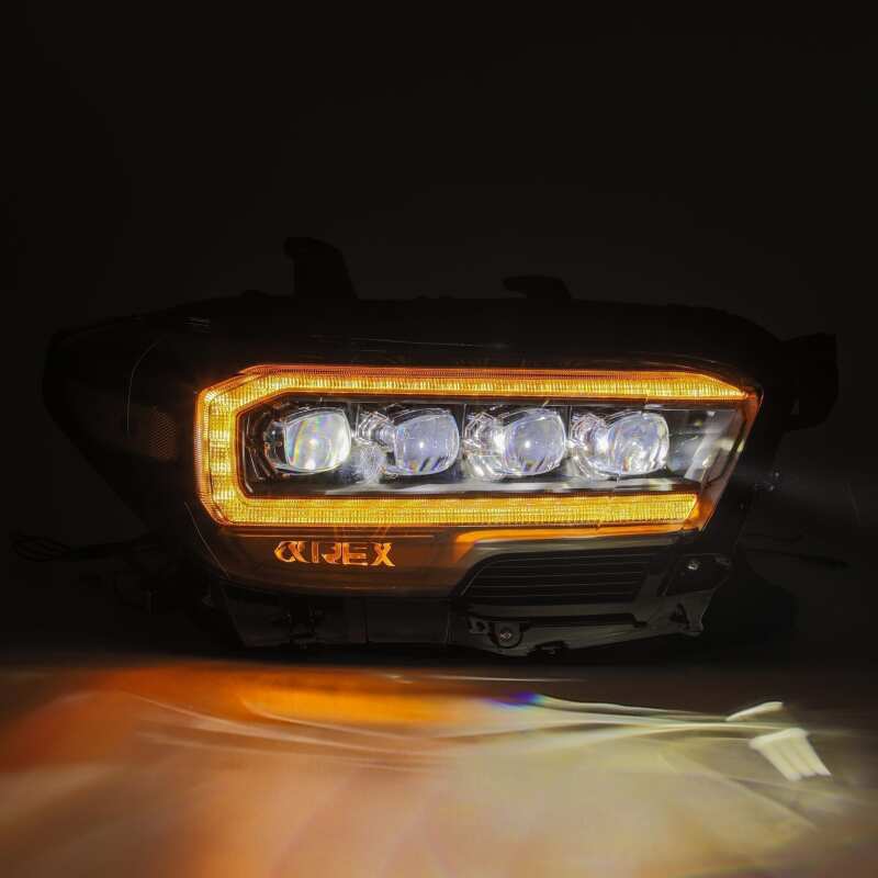 AlphaRex 16-20 Toyota Tacoma NOVA LED Projector Headlights Plank Style Black w/Activation Light - B2B Diesel & Gas Service