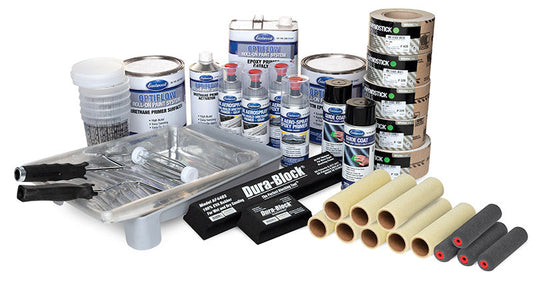 Ultimate OptiFlow Epoxy Primer + Urethane Primer Kit - Automotive Roll-On Paint - Gray 