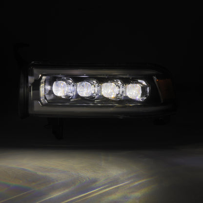 AlphaRex 94-01 RAM 1500 NOVA LED Proj Headlights Blk w/Activ Light/Seq Signal/SB DRL - B2B Diesel & Gas Service