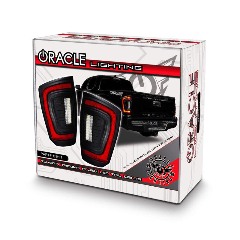 Oracle Lighting 16-23 Gen 3 Toyota Tacoma Black Series Flush Style LED Tail Lights - B2B Diesel & Gas Service
