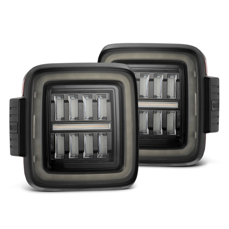 AlphaRex 18-23 Jeep Wrangler JL NOVA Prismatic LED Taillights Alpha-Black - B2B Diesel & Gas Service