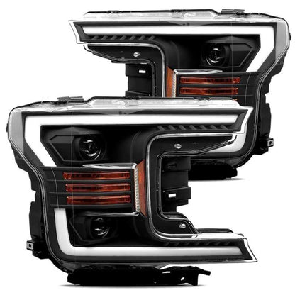 AlphaRex 18-20 Ford F-150 LUXX Style Projector Headlights Alpha Black w/Activation Light/DRL - B2B Diesel & Gas Service