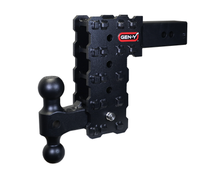 PHANTOM-X 2.5" Solid Shank 7.5" Drop 1.6K TW 16K Hitch & GH-051 Dual-Ball Mount GH-2414X - B2B Diesel and Gas Service