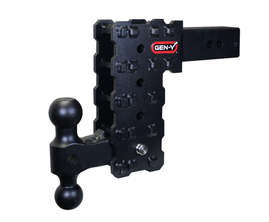 PHANTOM-X 2.5" Solid Shank 7.5" Drop 1.6K TW 16K Hitch & GH-051 Dual-Ball Mount GH-2414X - B2B Diesel and Gas Service