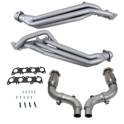 BBK 15-23 Ford Mustang GT 5.0 1-7/8in Long Tube Headers w/High Flow Catted Mid Pipe (Ti Ceramic) - B2B Diesel & Gas Service