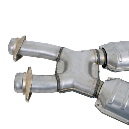 BBK 86-93 Mustang 5.0 High Flow X Pipe With Catalytic Converters - 2-1/2 - B2B Diesel & Gas Service