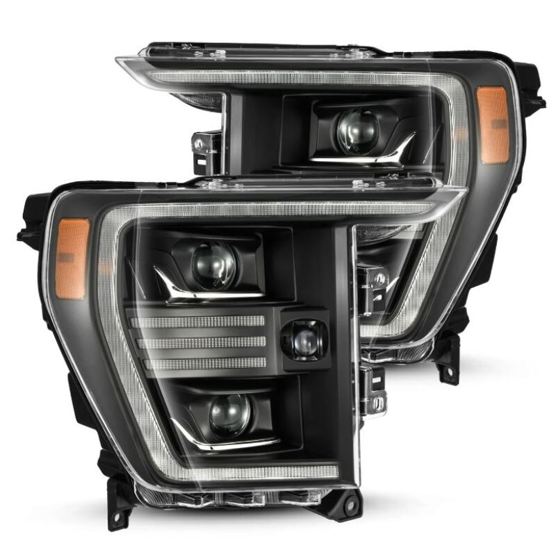 AlphaRex 21-22 Ford F150 PRO-Series Projector headlights Black w/Activ Light/Seq Signal - B2B Diesel & Gas Service