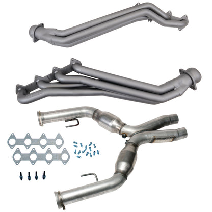 BBK 05-10 Ford Mustang GT 1 5/8 Long Tube Headers w/High Flow Catted X-Pipe (Ti Ceramic) - B2B Diesel & Gas Service