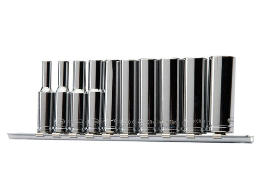 Eastwood 10pc - 1/4 Inch Drive MM Deep Socket Set 