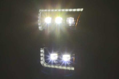 AlphaRex 17-20 Ford Raptor NOVA LED Proj Headlights Plank Style Alpha Black w/Activ Light/Seq Signal - B2B Diesel & Gas Service