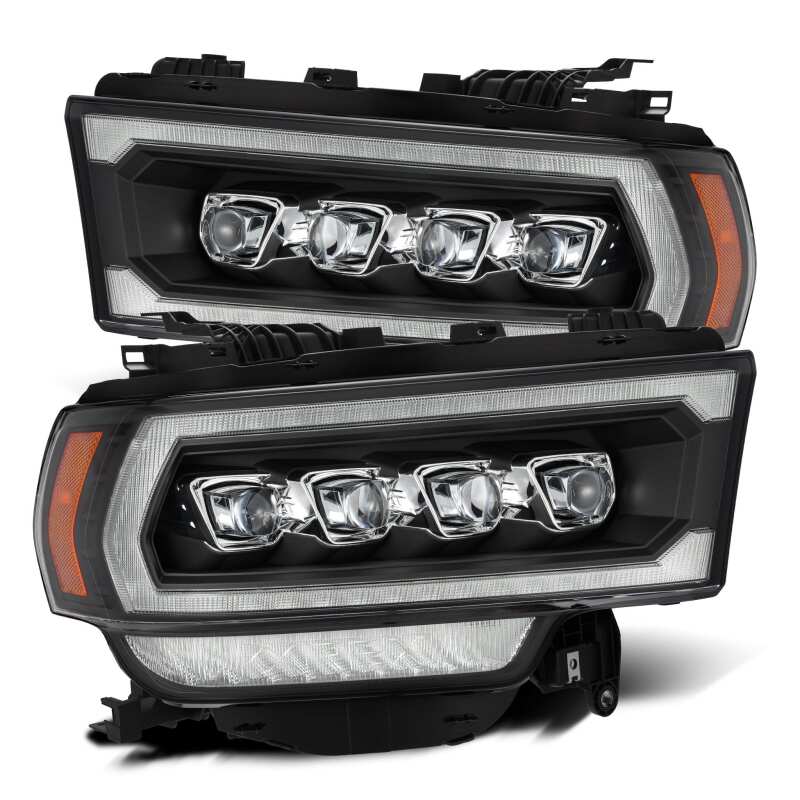 AlphaRex 19-21 Ram 2500 NOVA LED Proj Headlights Plank Style Black w/Activ Light/Seq Signal/DRL - B2B Diesel & Gas Service