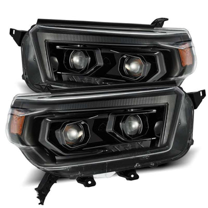 AlphaRex 10-13 Toyota 4Runner PRO-Series Proj Headlights Plank Style Alpha Blk w/Seq Signal/DRL - B2B Diesel & Gas Service