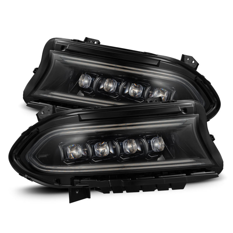 AlphaRex 15-23 Dodge Charger NOVA LED Proj Headlights Alpha-Blk w/Actv Light & Seq.Sig / SB DRL - B2B Diesel & Gas Service